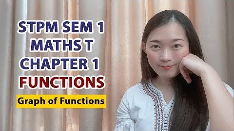 Chapter 1 Functions 【1.1 Functions - Part 3 Graph of Functions】中文讲解 STPM Maths T Sem 1
