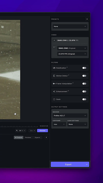How to use AI to create EXTREME slow motion #ai #slowmo #slowmotion #topaz #videoai #tutorial #fps