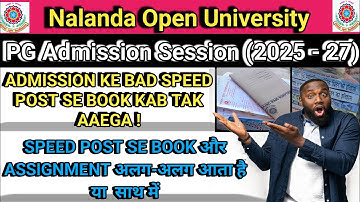 Nalanda Open University 2025-2027|admission ke bad speed post se book kab tak aaega|#nou #nou_patna 