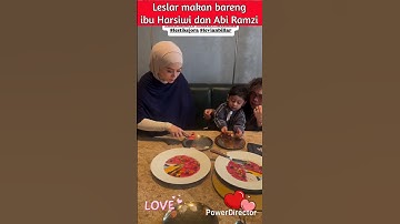 Leslar makan bareng ibu Harsiwi dan Abi Ramzi #rizkybillar #lestikejora #leslar #lestibillar