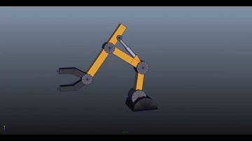 self study - Maya. Robot Arm (Joints & Aim)