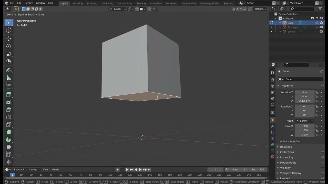 Blender Ders 5 - Loop Cut, Extrude, Sandalye ve Masa Modelleme - YouTube