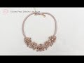 Flower Pearl Beaded Necklace. Beading Tutorials. Beads Jewelry Making. Handmade.