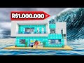 Tsunami realista vs casa de r100000000 no minecraft