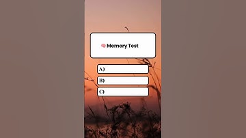 Memory test 🤔 #viral #mindbendingquiz #quizapp #games #youtubeshorts #challenge #triviatricks