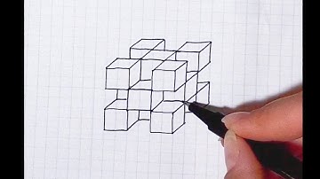 WoW 3D Cube drawing       #howtodraw