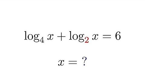 A Nice Logarithmic Equation | Change of Base | Solve for x.
