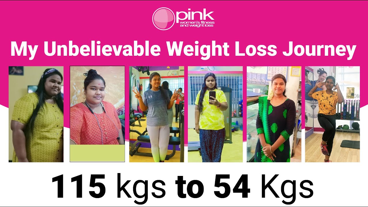 Unbelievable Weight Loss journey with Pink Fitness  115 Kgs to 54 Kgs  (61kgs) Weight Loss journey 