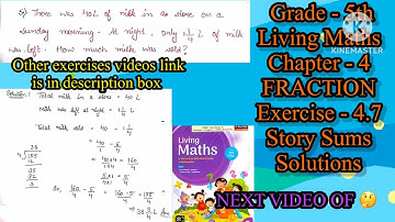 Class 5 living maths ex 4.7 ch 4 || Fraction || Mathsadda ||