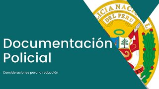 ACTA DE CONSTATACIÓN POLICIAL