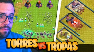 TESTE ÉPICO! TORRES DE FEITIÇOS CONTRA TODAS AS TROPAS DO CLASH OF CLANS