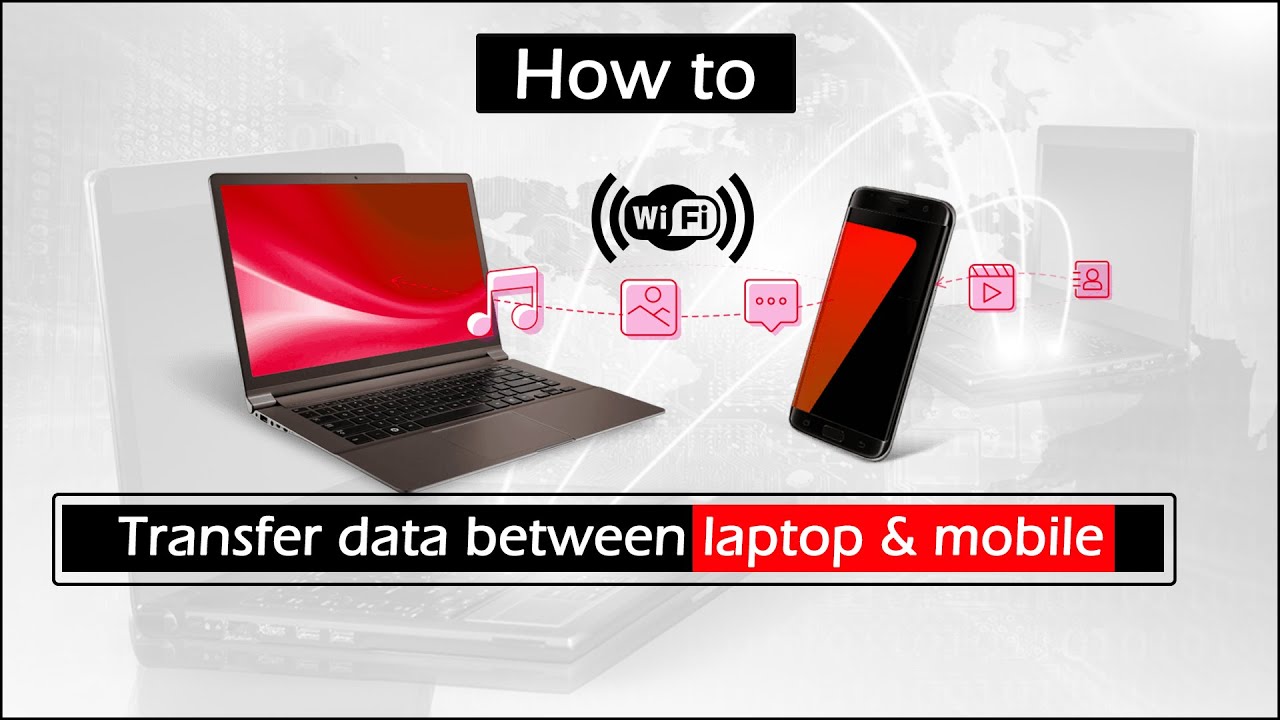 how to send files from phone to laptop wireless | data transfer between ...