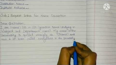 Application Letter for Name Correction in College or University || English Letter study centre