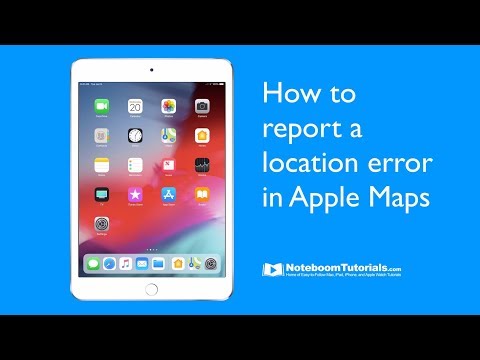 How to report a location error in Apple Maps on the iPad