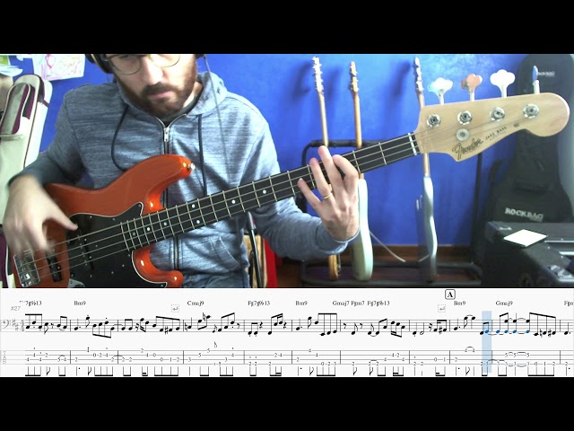 (TRSCR #8) Je sto vicino a te Pino Daniele (Bass Cover / Walkthrough with Notation & Tab) class=