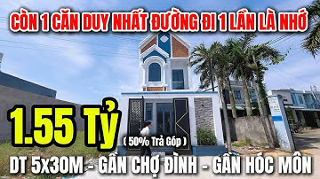 CÒN SÓT LẠI 1 CĂN TRONG DÃY NHÀ PHỐ ĐỨC HOÀ GẦN HÓC MÔN , DT 5x30M , shr hoàn công , hổ trợ góp