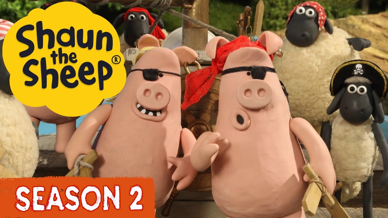 ⁣Shaun the Sheep 🐑 Season 2 Full Episodes (17-24) | Party Animals, Pirates + MORE | Cartoons for Kids
