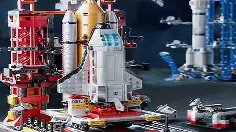 ToylinX Launch Center Lunar Lander Model Building Blocks Spaceship Spaceport Figure Shuttle Rocket