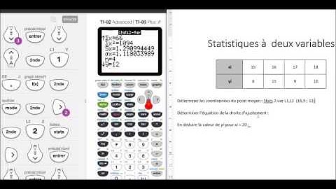 Tuto statistiques à deux variables avec TI
