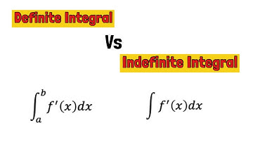 Integral Basics: Difference Between Definite Integral vs. Indefinite Integral W/ Examples | (Ali BA)