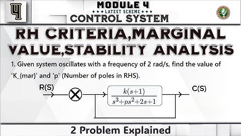 4 RH Criteria,Marginal Value,Stability Analysis 2 Problem Explained Module 4 4th Sem ECE  VTU BEC403