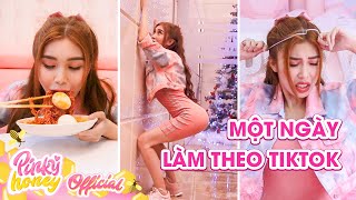 MỘT NGÀY LÀM THEO TIKTOK | Pinky Đú Trend Ảnh Bìa Tạp Chí Và Ăn Mì Nhanh Nhất Thế Giới |PINKY HONEY