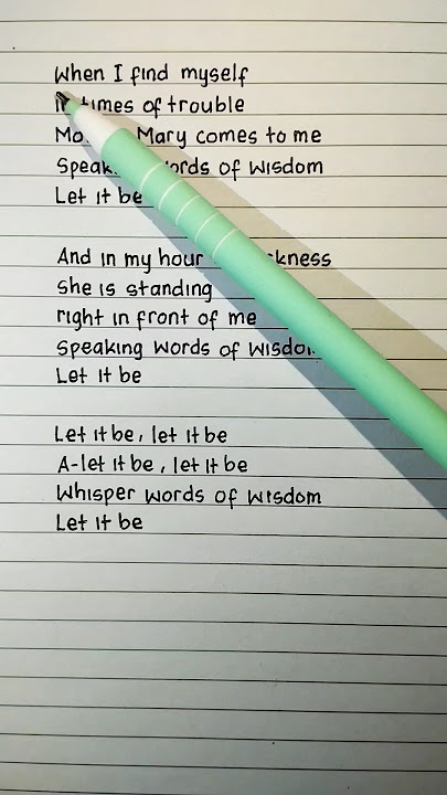 Let's sing and learn English : Let It Be | By : The Beatles #shorts