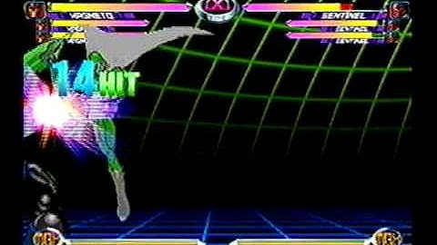 MvC2: Magneto 7 hit Infinite on standing Sentinel