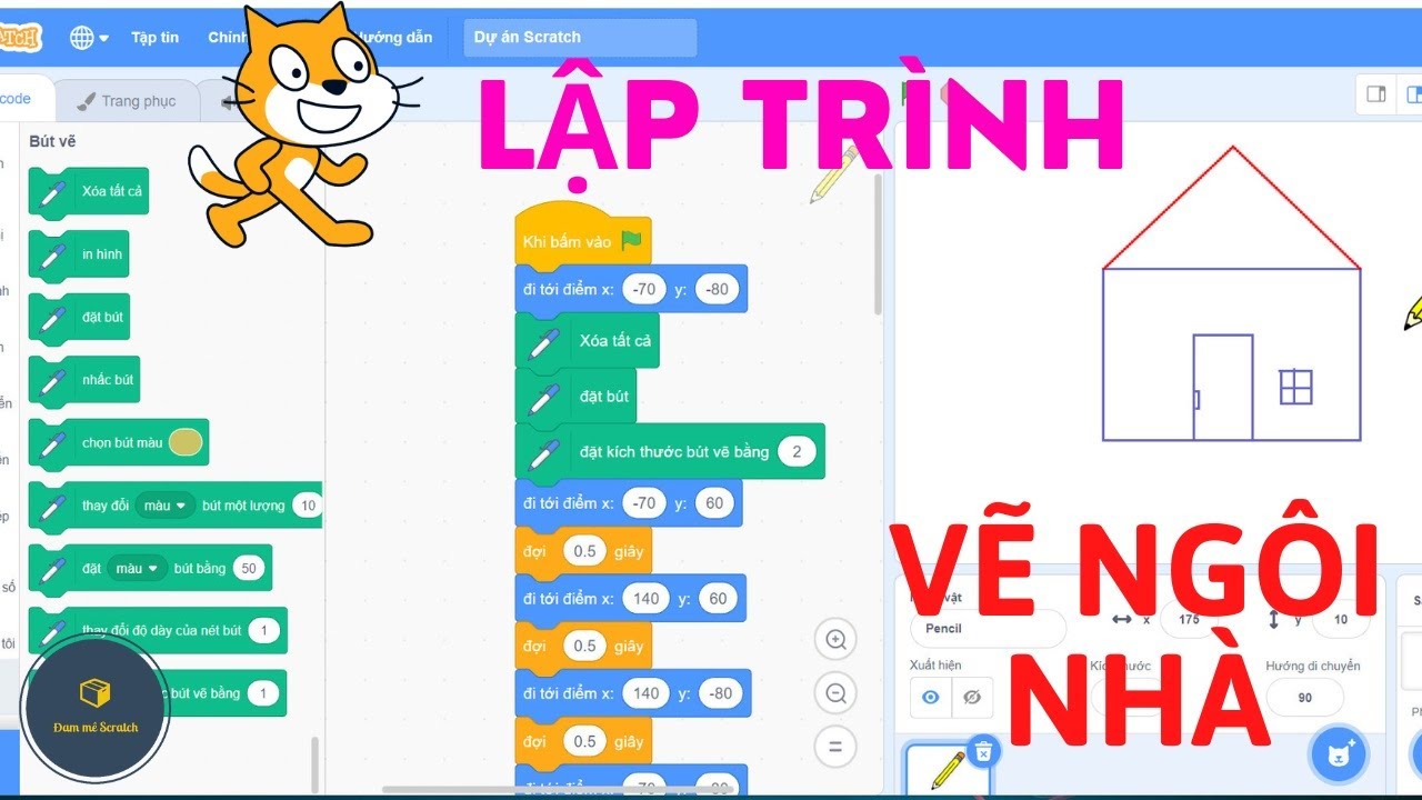 Bạn đã bao giờ tưởng tượng vẽ và thiết kế riêng cho ngôi nhà trong đầu mình chưa? Hãy truy cập vào hình ảnh liên quan để khám phá những bí mật về cách vẽ ngôi nhà trong Scratch. Bạn sẽ có cơ hội học hỏi nhiều kỹ năng mới và tạo ra những tác phẩm tuyệt vời!