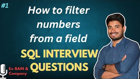 How to Filter Numeric Values from a Column | SQL Interview Question | Yashwant