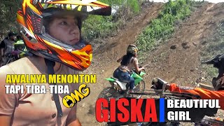 GISKA 😍 si cantik Joki motor trail 😱