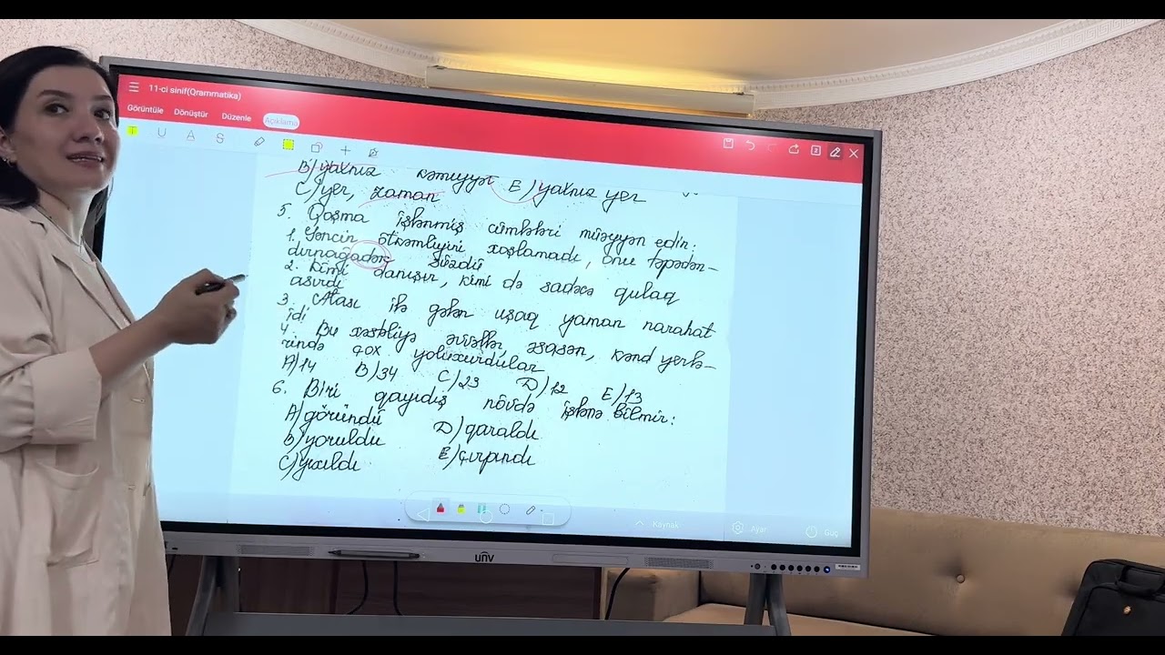 Buraxılış qrupu ilə  ümumi qrammatika imtahanı.(izahı)
