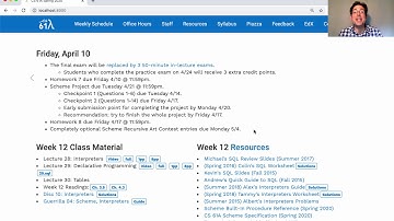 61A Spring 2020 Lecture 30 Video 1