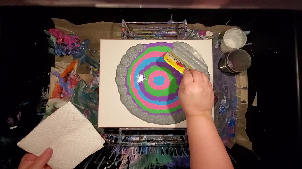 Acrylic Pouring - Reverse Swipe - Fluid Art - YouTube