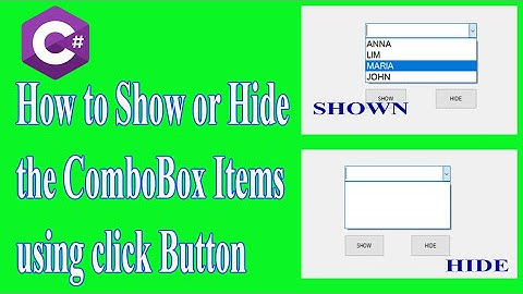 C# How to Show or Hide the comboBox items using click Button