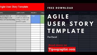 Agile User Story Template for Excel, Free Download  🡆 http://bit.ly/2M81Lbf screenshot 3