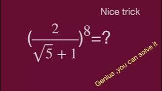 Math Olympiad,nice trick to get fraction value,mathskills,math tricks,数学競賽