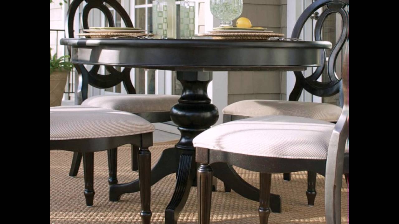 Aristokratische möbel schwarzer esstisch rund stühle elegantes ...