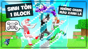 Siro Và Noob Ruby Sinh Tồn 1 Block Bị Giới Hạn Trong Minecraft Nhưng Không Được Chạm Vào Màu Xanh Lá