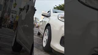 HONDA BRIO Pakai Velg HSR:SPEEDSTER 5195 R15X65 H4X100 ET42 GLOSSY WHITE+Ban 185 55 R15 FORCEUM D800