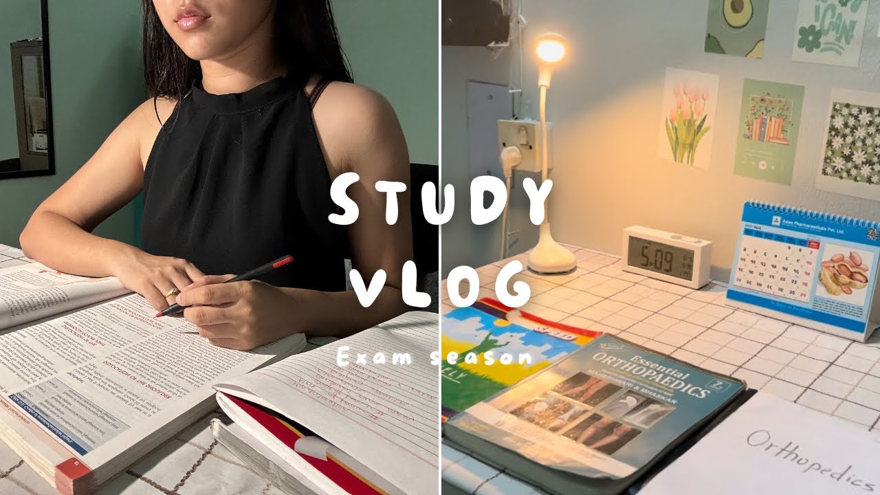 Exam Season Study Vlog | Productive Days in My Life, Pre exam Reset ,Note-Taking, Library Sessions 