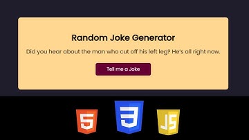 Random Joke Application Using HTML, CSS & JavaScript