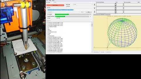 Drawing a sphere with  MINI DIY CNC PLOTTER (arduino based)