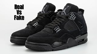 How to Authenticate Air Jordan 4 Black Cats (Using real and fake!)