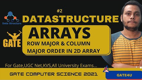 Array in Data structure | Two Dimensional Array | Gate computer science | Gate4U