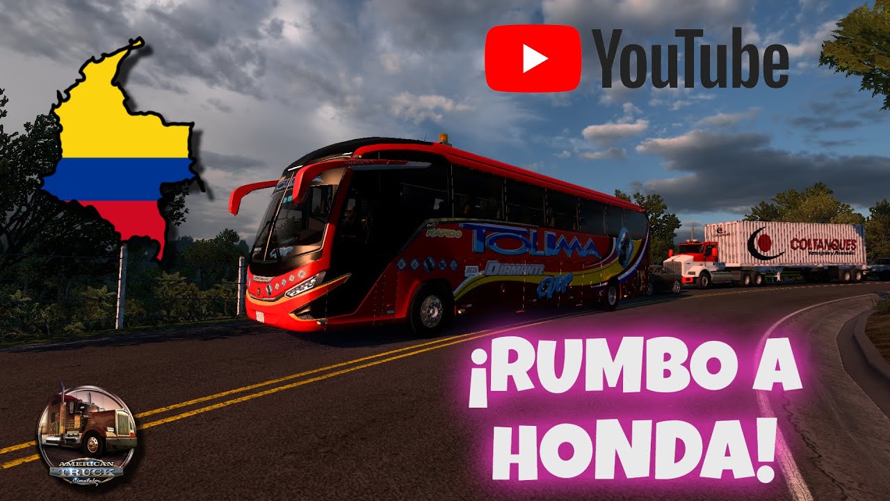 American truck simulator | MARCOPOLO G8 | Con destino al HONDA | ATS COLOMBIA REAL MAP