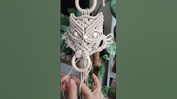 Watch the process of creating a macrame owl planter – more on my profile! 🦉🧵