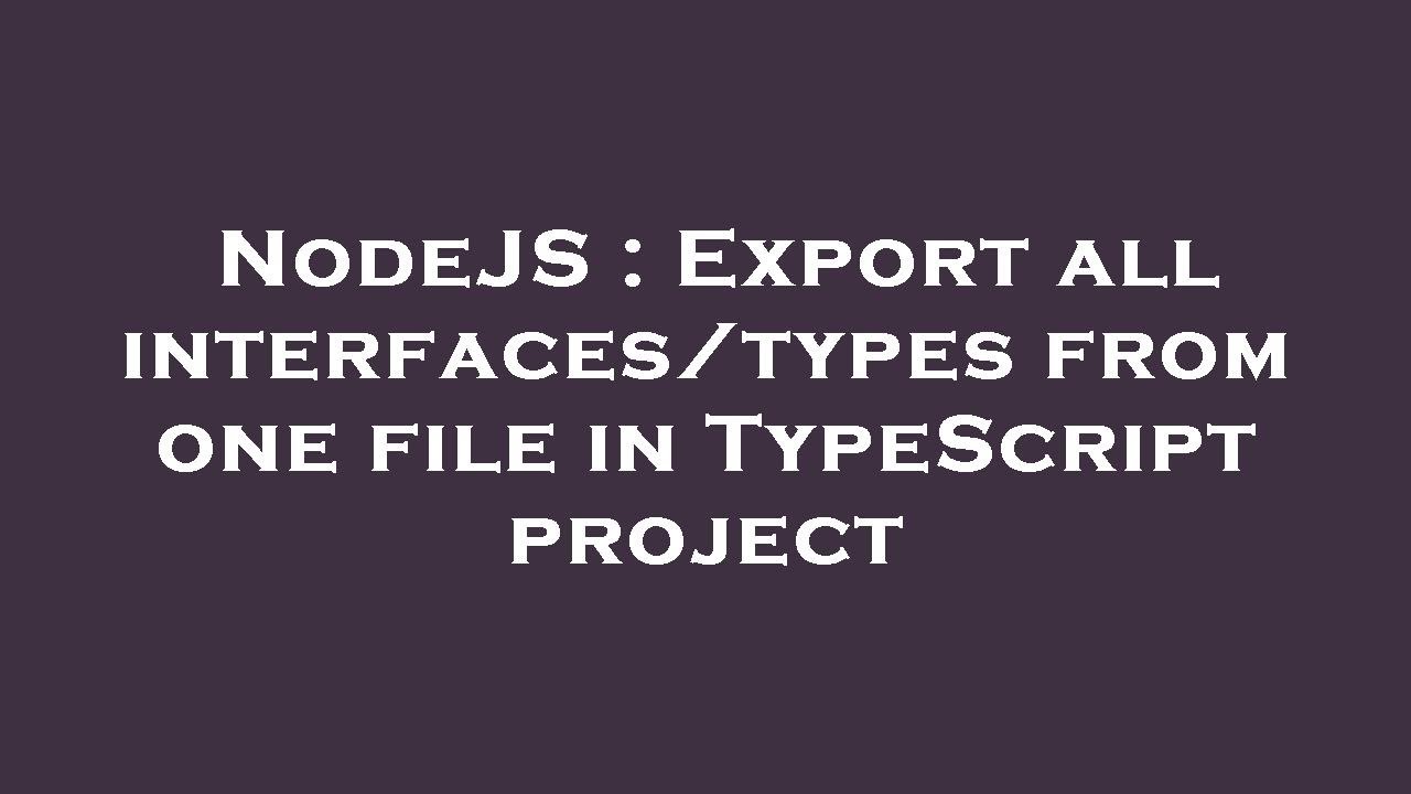 typescript export assignment