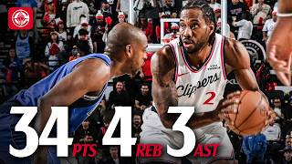 Kawhi Leonard Drops 34 PTS in Win vs Mavericks