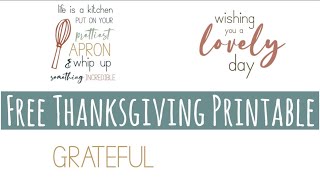 Free Printable for Thanksgiving!!